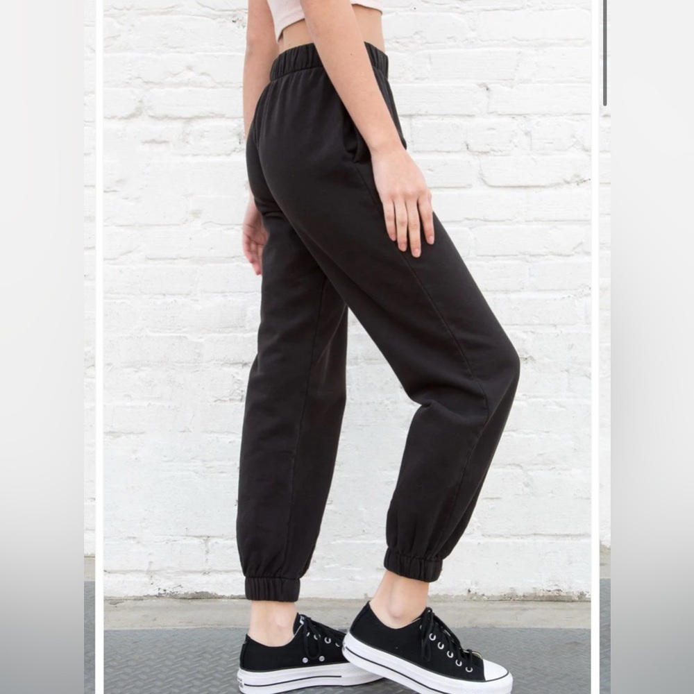 Brandy Melville Rosa Sweatpants Black One Size Y2K Lounge Comfy Cozy Basic